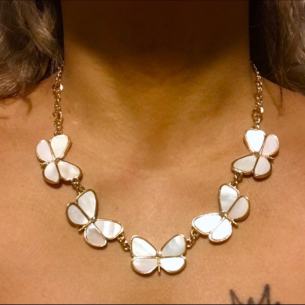 Gold&white Mother of Pearl necklace-make an offer!